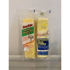 (2) Basic O-Cedar Vining-synthetic Sponge mop refill fits 202/204/206 NEW VTG